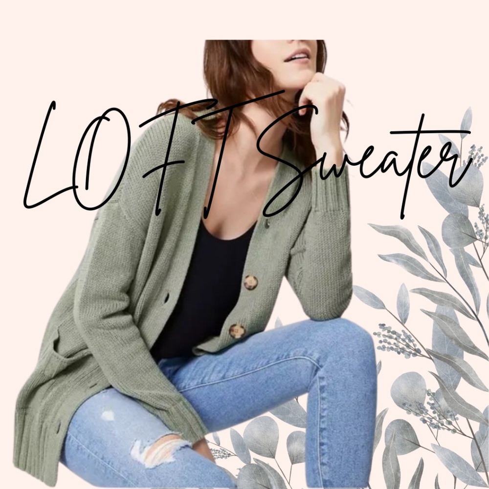 Olive Green Button-Front Cardigan Sweater